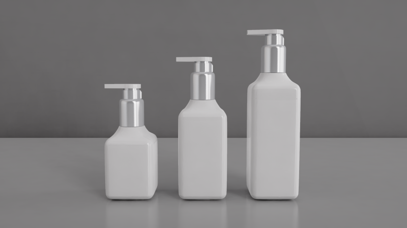 Hair Shampoo Pump Bottles 3D 模型 .c4d .max .obj .3ds .fbx .stl .blend 