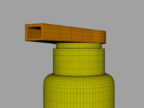 Hair Shampoo Pump Bottles 3D Model