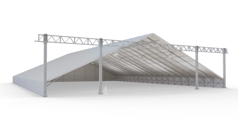 Hangar 63 Meters Long 3D Model .c4d .max .obj .3ds .fbx .stl .blend 