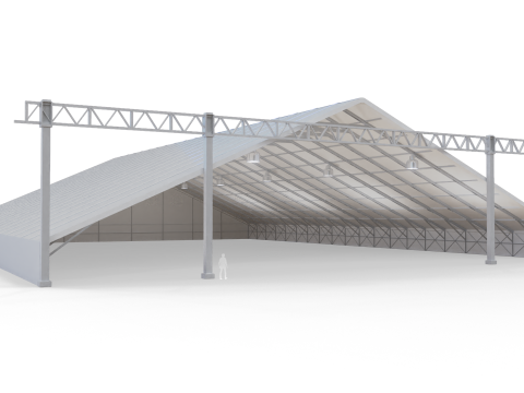 Hangar 63 Meters Long 3D Модель