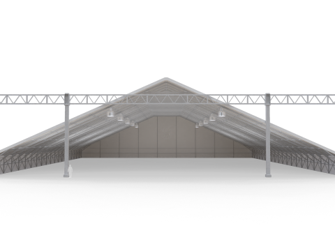 Hangar 63 Meters Long 3D Model