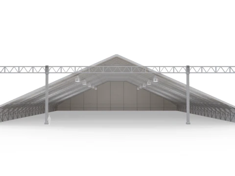 Hangar 63 Meters Long 3D Model