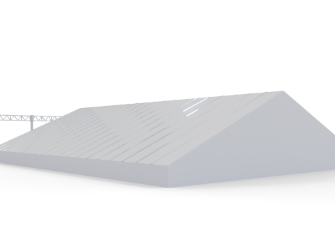 Hangar 63 Meters Long 3D Model