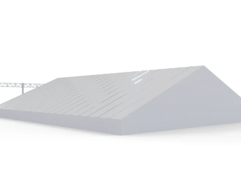 Hangar 63 Meters Long 3D Model