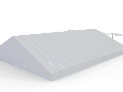 Hangar 63 Meters Long 3D Model