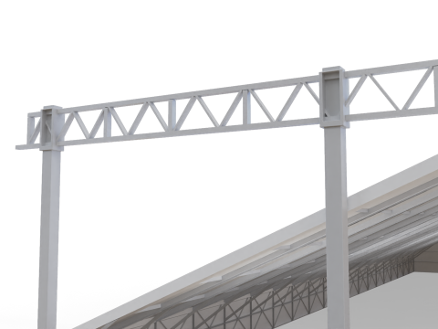 Hangar 63 Meters Long 3D Model