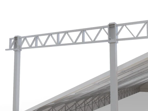 Hangar 63 Meters Long 3D Model