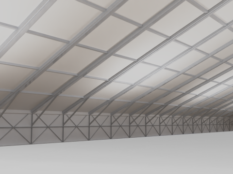 Hangar 63 Meters Long 3D Model