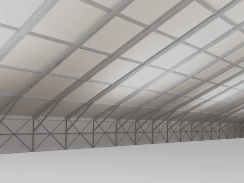 Hangar 63 Meters Long 3D Model