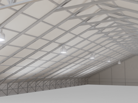 Hangar 63 Meters Long 3D Model