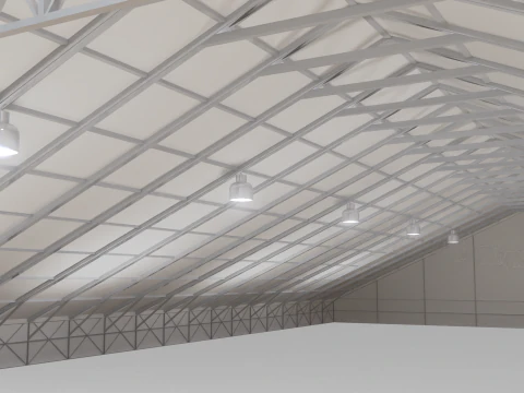 Hangar 63 Meters Long 3D Model