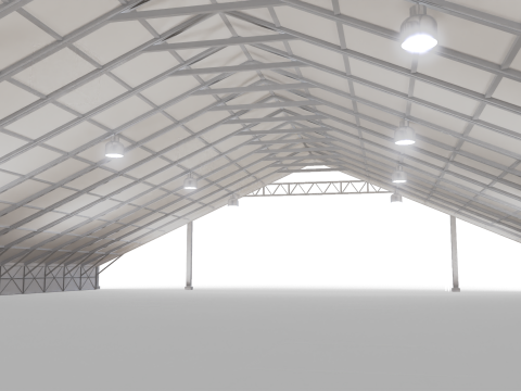 Hangar 63 Meters Long 3D Model