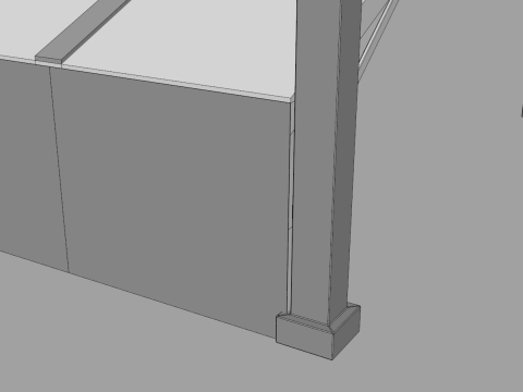 Hangar 63 Meters Long 3D Model