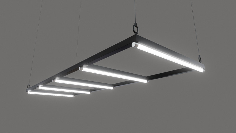 Hanging Tube Lights Modelo 3D .c4d .max .obj .3ds .fbx .stl .blend