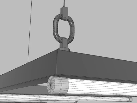 Hanging Tube Lights 3D Model