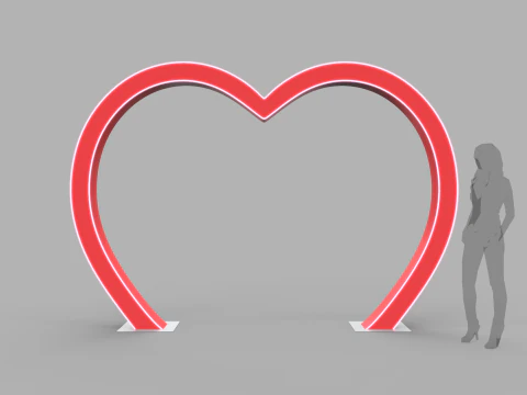 Heart Shaped Arch 3D Model