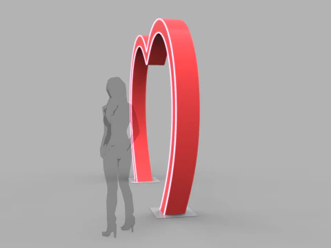 Heart Shaped Arch 3D Model