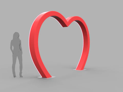 Heart Shaped Arch 3D Model