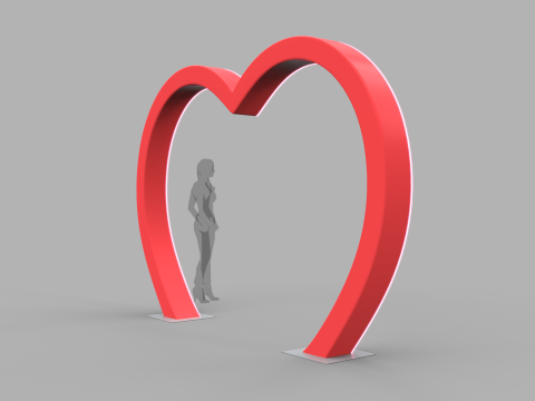 Heart Shaped Arch Modello 3D