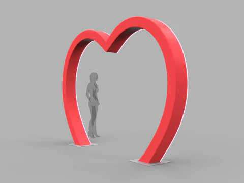 Heart Shaped Arch 3D Model