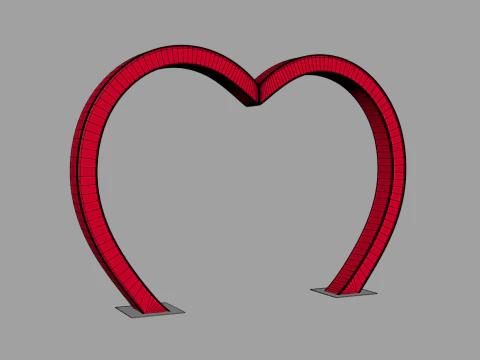 Heart Shaped Arch 3D Model