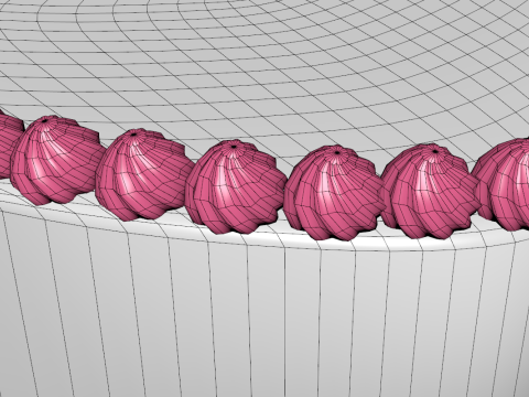 Heart Shaped Cake 3D Model