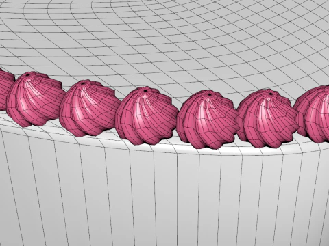 Heart Shaped Cake 3D Model