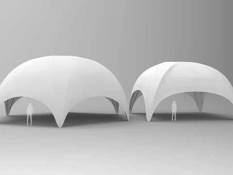 Namioty Hexadome i Crossover Model 3D
