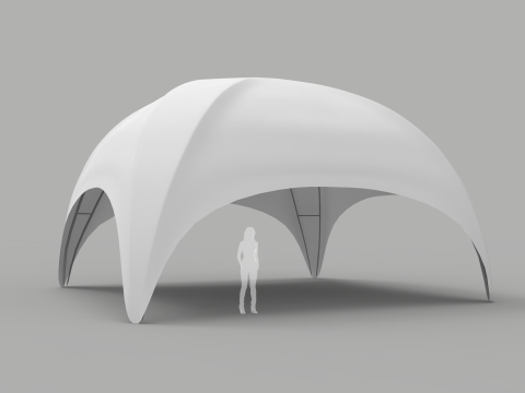 Hexadome and Crossover Tents Model 3D