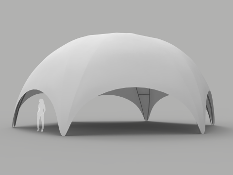 Hexadome and Crossover Tents Model 3D