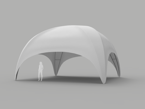 Hexadome and Crossover Tents Model 3D