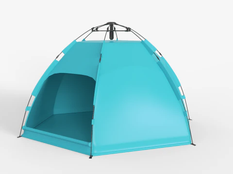 Hexagonal Camping Tent 3D Model