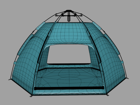 Hexagonal Camping Tent 3Dモデル