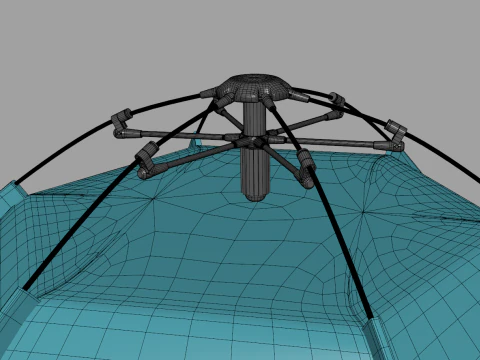Hexagonal Camping Tent 3D Model