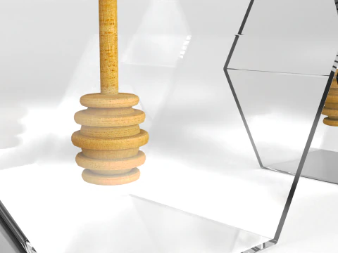 Hexagonal Honey Glass Containers 3D Model