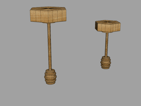 Hexagonal Honey Glass Containers 3D Modell