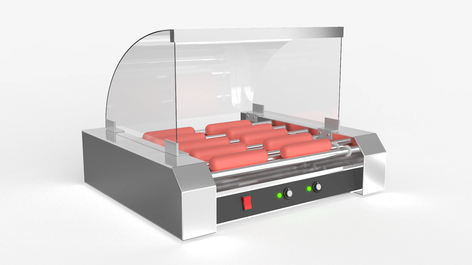 Hot Dogs Machine 3D Model .c4d .max .obj .3ds .fbx .stl .blend 