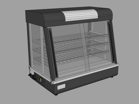 गर्म भोजन का प्रदर्शन 3D मॉडल