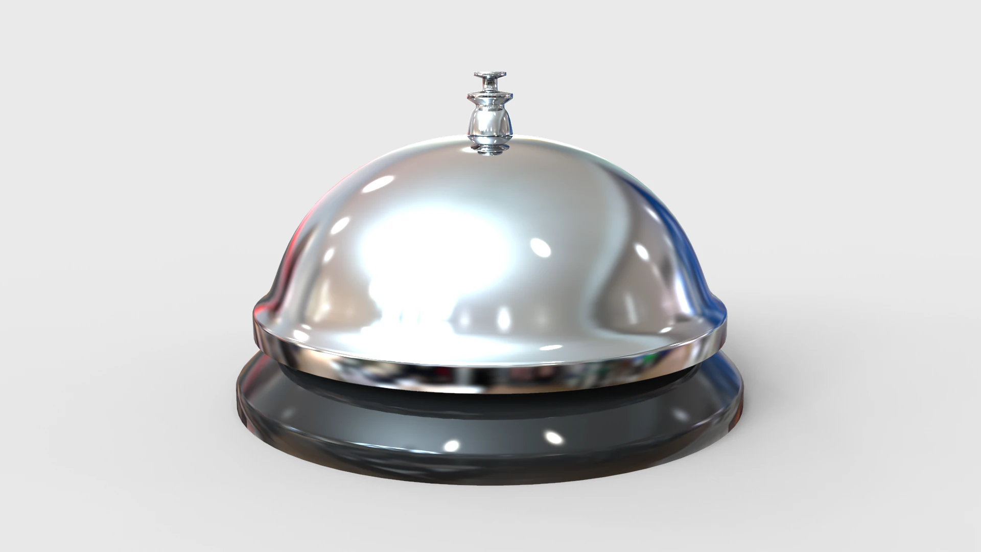 Hotel Reception Desk Bell 3D Model .c4d .max .obj .3ds .fbx .stl .blend