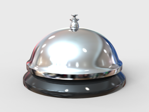 Hotel Reception Desk Bell 3D Модель