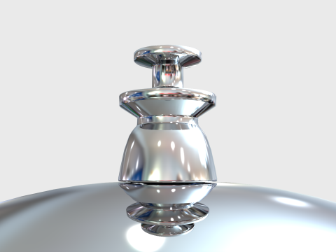Hotel Reception Desk Bell 3D Model