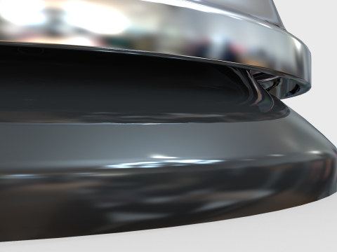 Hotel Reception Desk Bell 3D Model