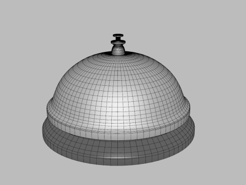 Hotel Reception Desk Bell 3D Model