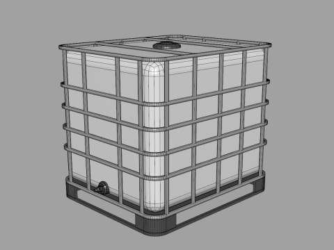 IBC Water Tank Container 3D Модель