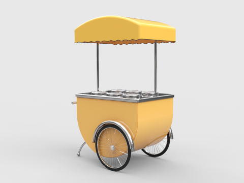 Ice Cream Cart 3D Model