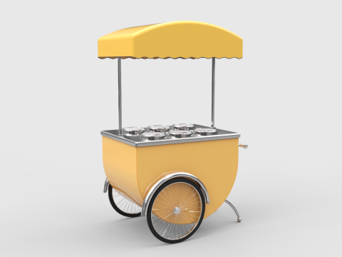 Ice Cream Cart 3D Model