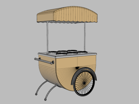 Ice Cream Cart 3D Model