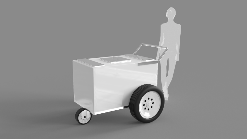Ice Cream Popsicle Cart Modello 3D .c4d .max .obj .3ds .fbx .stl .blend
