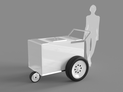 Ice Cream Popsicle Cart 3D Модель