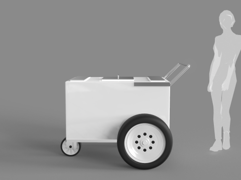 Ice Cream Popsicle Cart Modello 3D